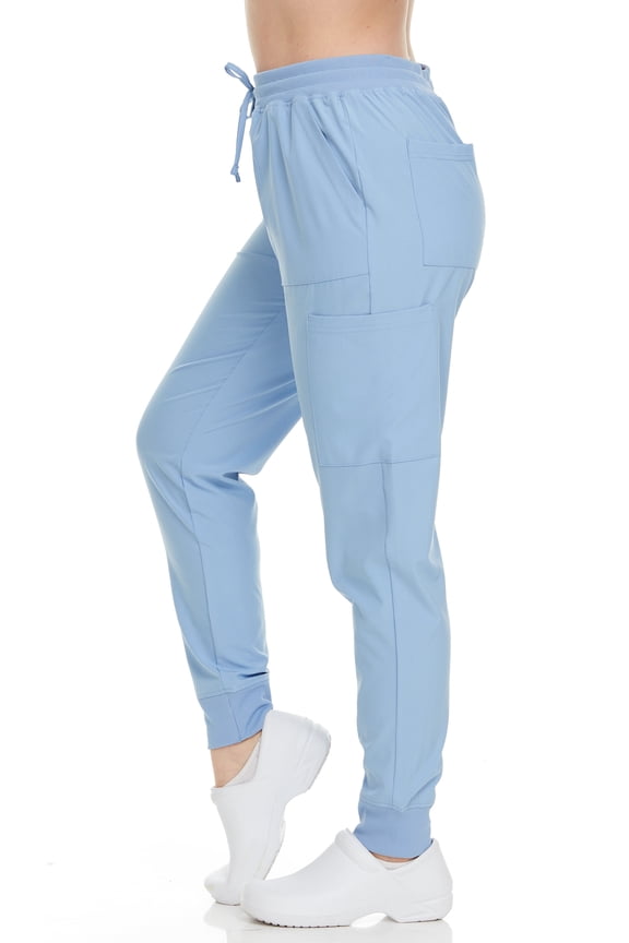 HEAL+WEAR Women's Jogger Scrub Pants with Multi-Pocket Design for Nursing 4-Way Stretch Spa and Clinical Workwear