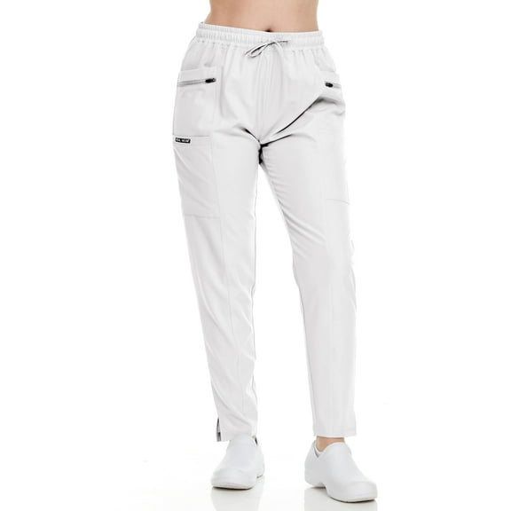HEAL WEAR Women's Medical Scrub Pants with Multiple Functional Zipper Pockets, 4-Way Stretch Healthcare Uniforms