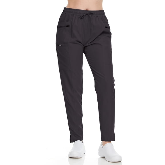 HEAL+WEAR Women's Medical Scrub Pants with Multiple Functional Zipper Pockets, 4-Way Stretch Healthcare Uniforms