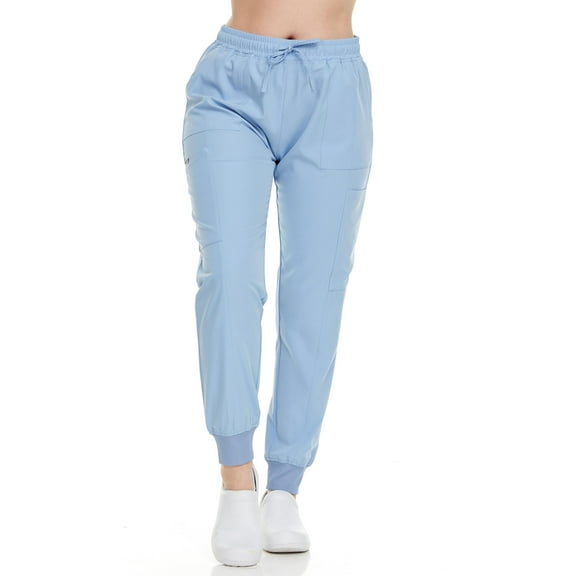 HEAL WEAR Women's Scrub Pants 4-Way Stretch,Elastic Waist,Multiple Workwear for Nurses & Healthcare Professionals