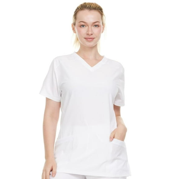 HEAL WEAR Women's V-Neck Stretch Medical Scrub Top 4-Way Stretch - Soft Breathable & Professional Fit