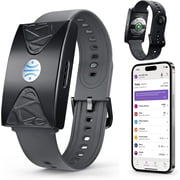 HEALBE GoBe U - Automatic Calorie Intake Smart Band, Energy Balance Insights, Hydration, Sleep, Stress, 24/7 Heart Rate, Neuroactivity, Free App, 5 ATM Waterproof - Grey