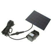 HEALEEP 1 Set Solar Pump for Garden Plants Design Black 6V 0.8W 150L H Submersible Pump