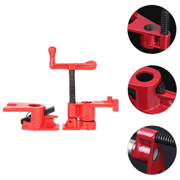 HEALEEP 1 Set Woodworking Tool Malleable Steel Red Clamp For Cabinet Making 20X11cm