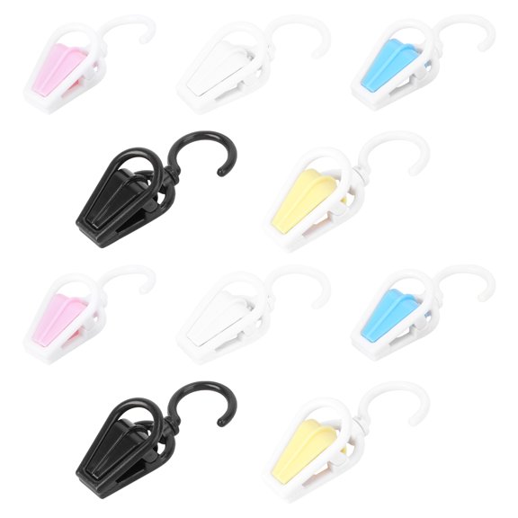 HEALEEP 10-Pack Plastic Laundry Clips, Multipurpose Clothespins for Indoor and Outdoor Clothes Drying, Home Use