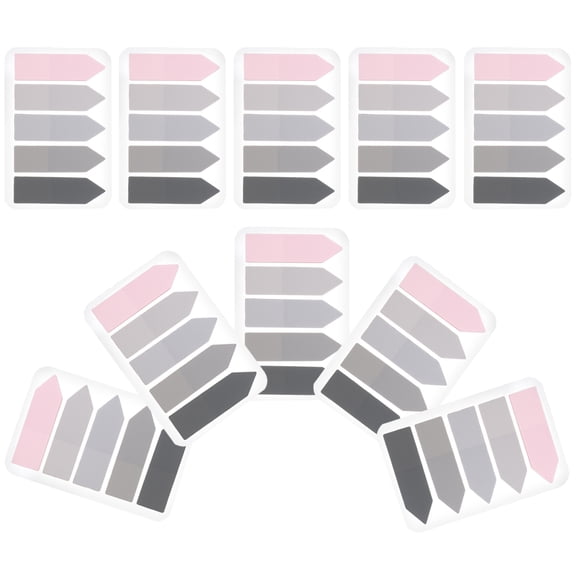 HEALEEP 10 Sets Adhesive Sticky Index Tabs Arrow Label Student 4.20X1.20X0.10CM