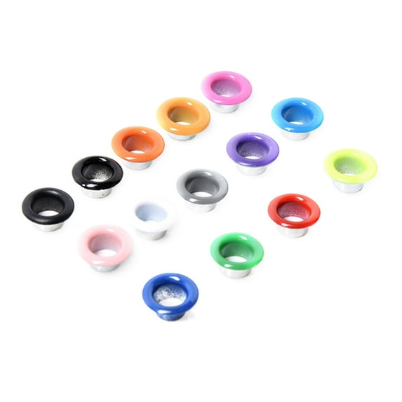 HEALEEP 100Pcs Metal Eyelets Grommet Kit Assorted Color For Diy Crafts Projects Store Use