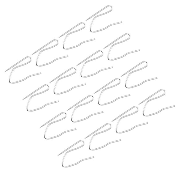 HEALEEP 100Pcs S-Shape Silver-Plated Iron Drapery Hook Accessories for Fabrics