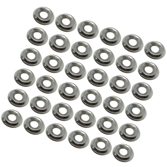 HEALEEP 100Pcs Silver Stainless Finishing Washers for Hardware Projects 0.51X0.51X0.1Inch