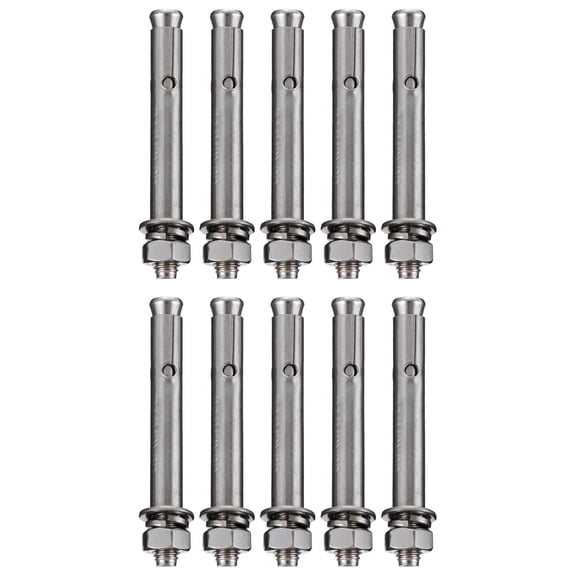 HEALEEP 10Pcs 304 Stainless Steel Expansion Bolt for Concrete Engineering and Construction
