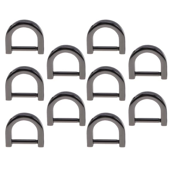 HEALEEP 10Pcs Black Zinc Alloy D Loop Clips Detachable Bag Buckles for Purse Adjustable Strap Repair