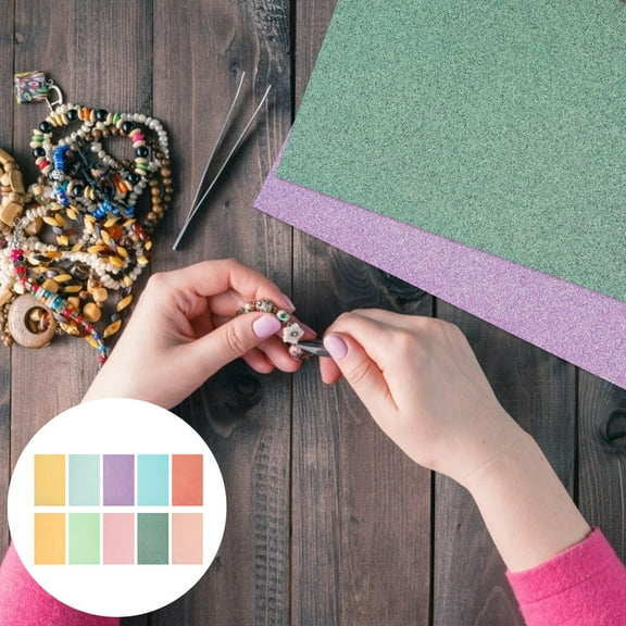 HEALEEP PU Leather Sheet PU Fabric Material Assorted Color 10Pcs 13X7.9In