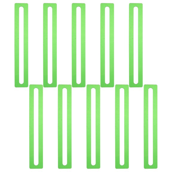 HEALEEP 10Pcs Green Acrylic Reading Guide Strips Reusable Flexible Flat Edge for Silent Reading Time