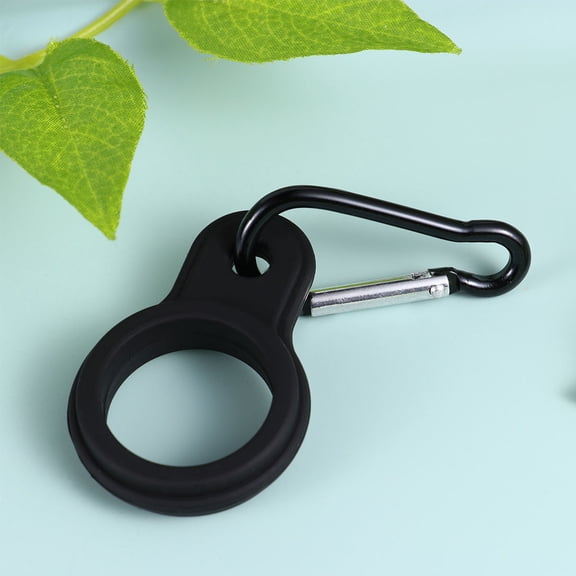 HEALEEP 10Pcs Hanging Bottle Clip for Traveling and Exploring in Black Silicone Material