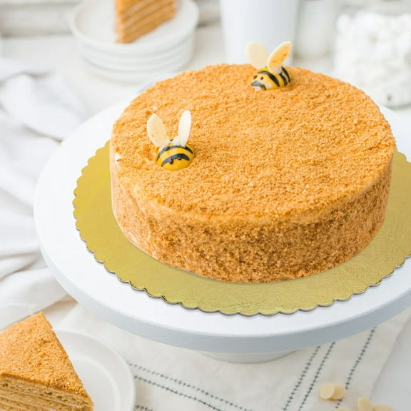 HEALEEP 10Pcs Round Cake Pads for Bakeries Cake Bases Round .9In