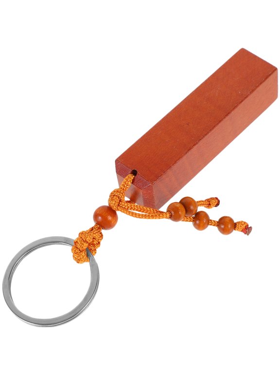 Engravable Wood Keychains Multi Color Smooth Surface for DIY 10Pcs