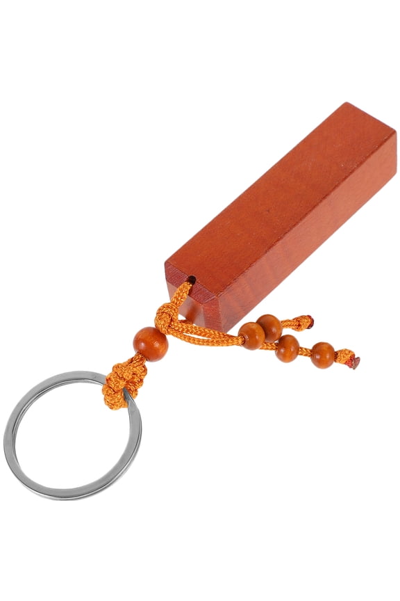 10-Pack Engravable Wooden Keychain Blanks for Crafts, Multi-Color Wood Key