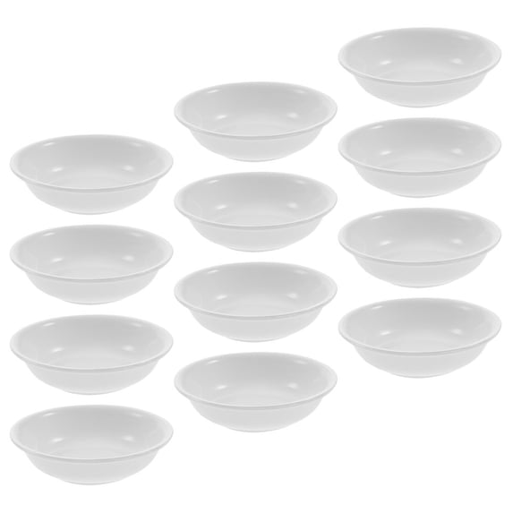 HEALEEP Set of 12 White Small Dip Bowls for Seasoning and Side Serving, Decorative Ceramic Sauce Dishes