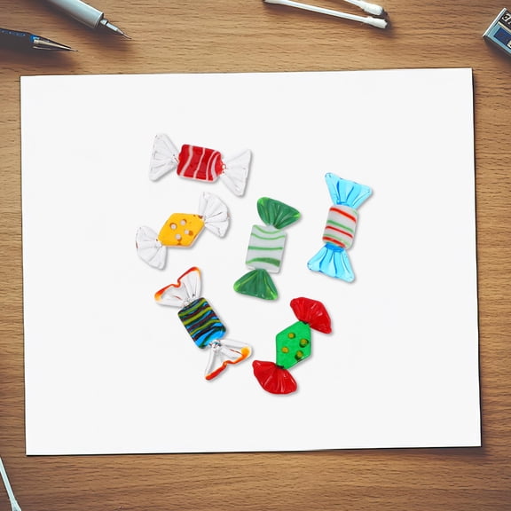 HEALEEP 12Pcs Creative Candy Decor Glass Candy Desktop Decors Party Prop (Mixed Style)