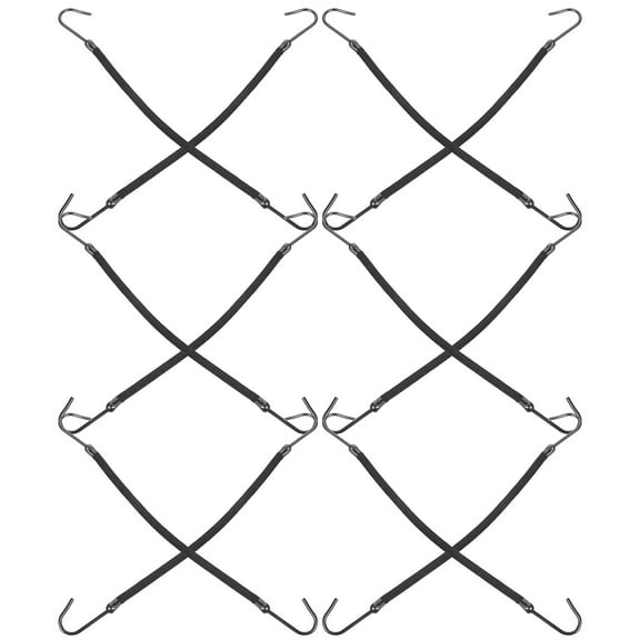 HEALEEP 12Pcs Ponytail Hooks Metal Hook for Thick Curly Long Hair Accessories Black Rubber 1.0x0.1x0.1in