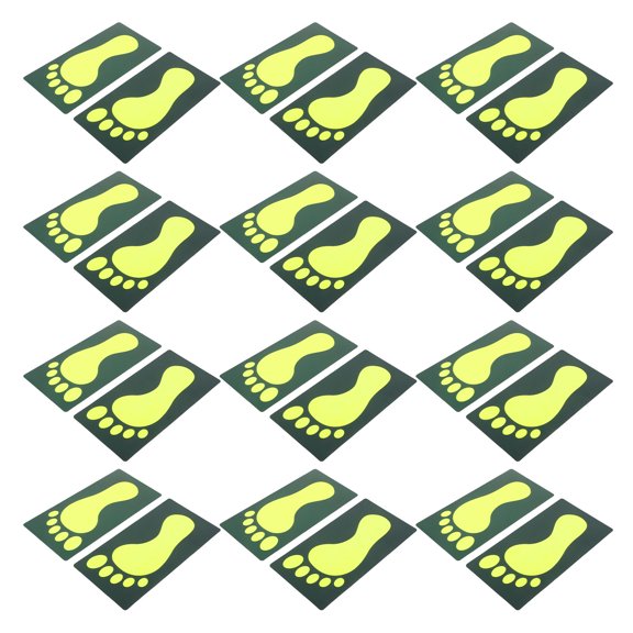 HEALEEP 12Pcs Self Adhesive Footprint Floor Stickers with Slip Resistant Waterproof PVC for Safety Directions