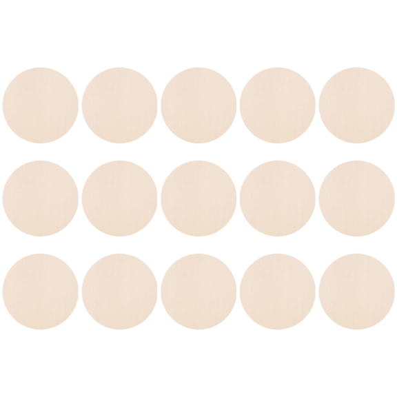 HEALEEP 15Pcs Blank Wood Slices for Diy Crafts Rustic Style Unfinished Wood Chip 4.91X4.91X0.12in