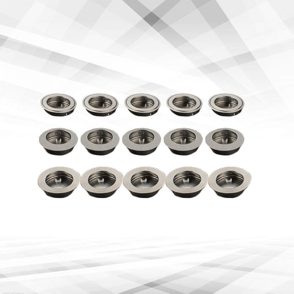 HEALEEP 15Pcs Flat Pull Bar for Furniture Stainless Steel Cabinet Handles Home Upgrade