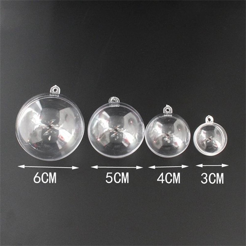 HEALEEP 15Pcs Plastic Transparent Fillable Sphere Hollow Balls For ...