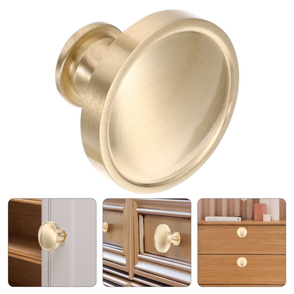 HEALEEP 1Pack Brass Knobs for Cabinets and Furniture Handles with Vintage Pulls 3.3x3.3in