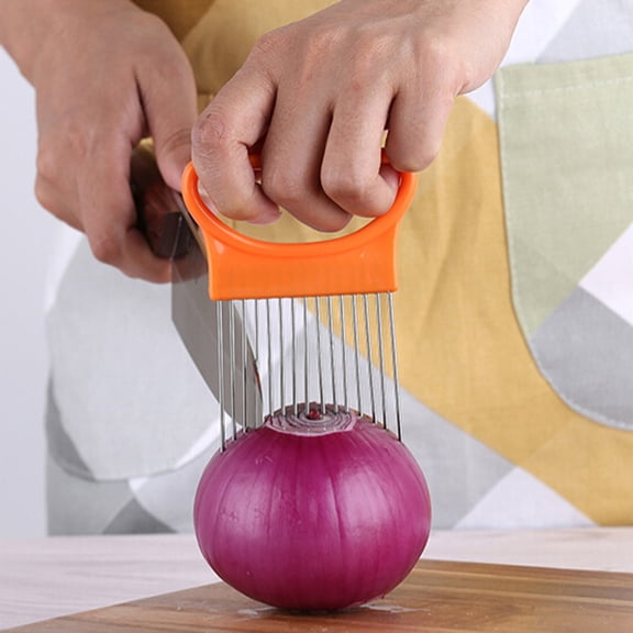 HEALEEP 1Pack Kitchen Utensils Gadget Slicer for Vegetable with Orange Plastic Handle 10.6X7.8X0.5In