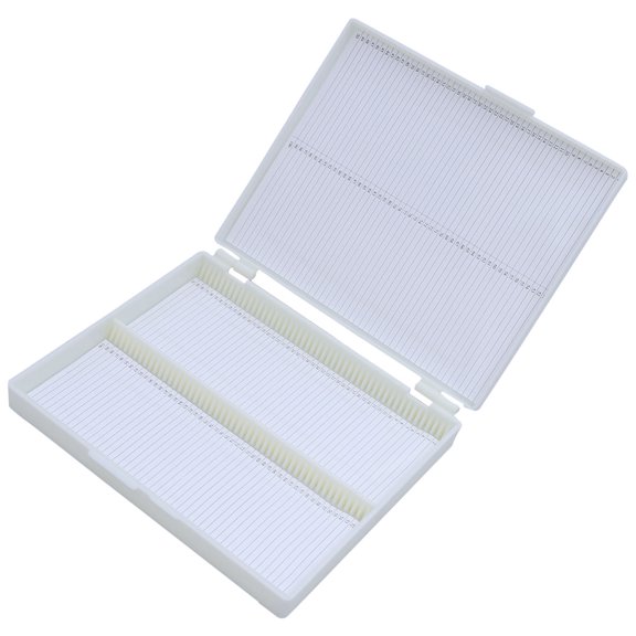 HEALEEP 1Pack Microscope Case White Plastic for Slide Storage 19.5x16x3in
