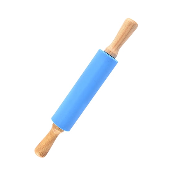 HEALEEP 1Pack Non-Stick Dough Rolling Pin Wood Hand Rollers for Home Users Pastry Making 38*5.4*5.4cm