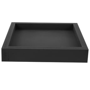 HEALEEP Rectangular Black Plant Saucer Tray for Pots Practical Plastic Water Drainage Tray