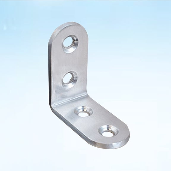 HEALEEP 1Pack Right Angle Corner Joints Fixed Angle Brackets for Chairs Silver 1.5x1.5x0.08in