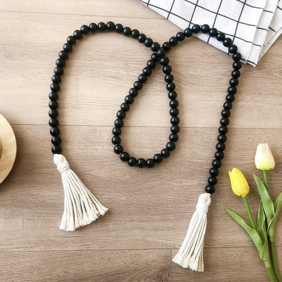 HEALEEP 1Pack Wooden Bead Rope Wall Decor 84x0.6in