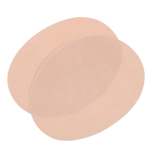 HEALEEP 1Pair Beige Fabric Elbow Patches with Iron on Backing Faux Suede for Jacket Repair