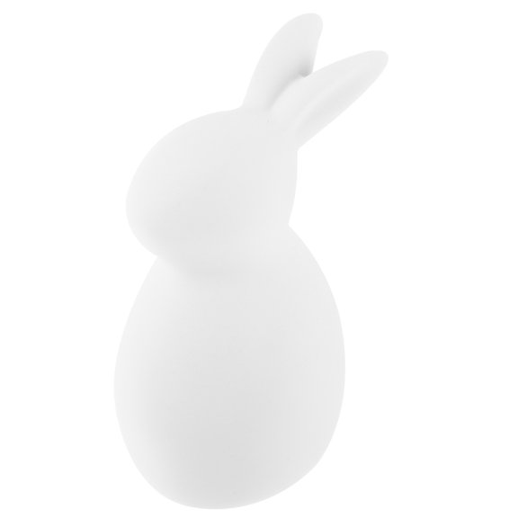 HEALEEP 1Pc White Ceramic Rabbit Sculpture Three Dimensional Adorable Model for Home Use