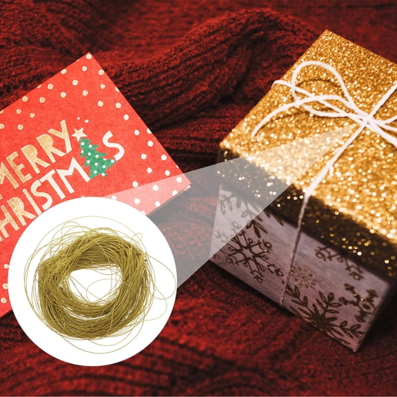 HEALEEP 1Pcs 100m x 1mm Metallic Cord Jewelry Thread for Artisans present Packaging Diy Connection Gold and Silver String