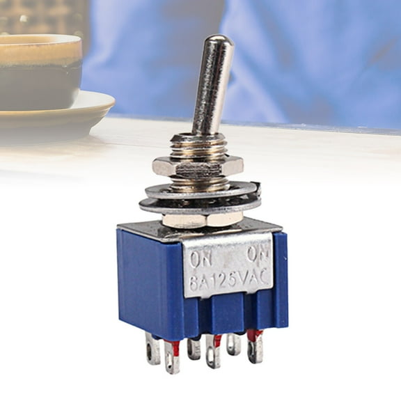 HEALEEP 1Pcs Blue Metal Toggle Switch for Low Voltage or High Voltage Circuits