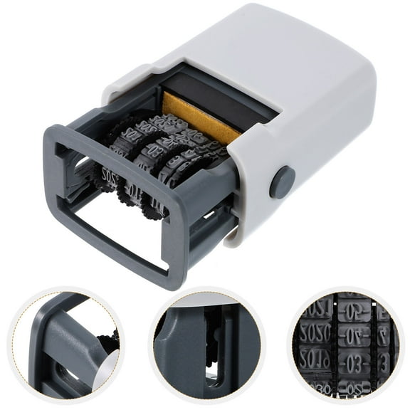 HEALEEP 1Pcs Multi Color Plastic Rectangular Self Inking Business Stamps For Office Use And Crafting