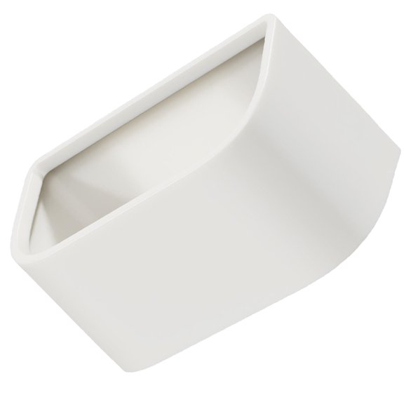 HEALEEP Small Compact Plastic Garbage Can for Kitchen & Bathroom, Space-Saving Hanging Trash Bin, 4x5.1x4.6in Waste Container