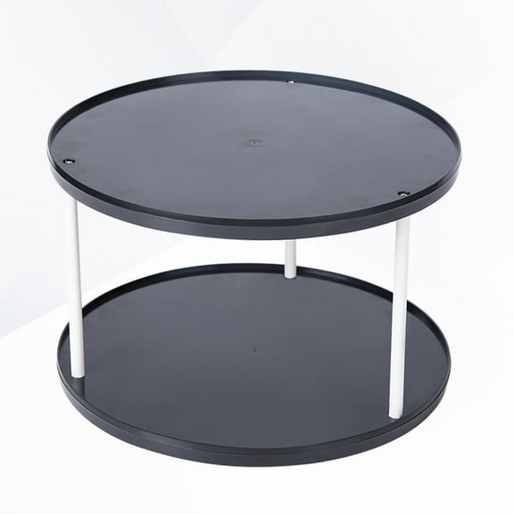 HEALEEP 1Pcs Rotating Shelf Organizer Spice Rack Round Plastic 10.4 x 10.4 x 6.7in Home Use