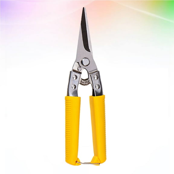 HEALEEP 1Pcs Sheet Scissors Heavy Duty Kitchen Shear for Handyman Straight Yellow 8.3*2.2in Stainless Steel