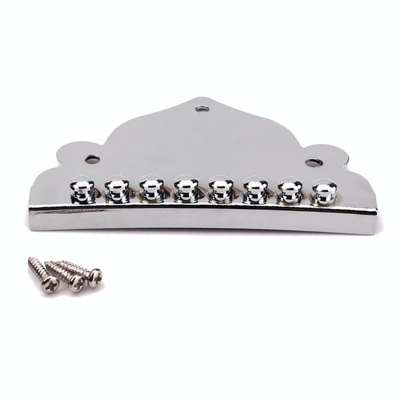 HEALEEP 1Pcs Triangle Silver Chrome Tailpiece for Mandolin Part Replacement 2.8x1.7in