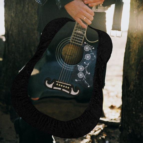 HEALEEP 1Pcs Velvet Cloth Guitar Cover for Practice and Performance 48x39cm
