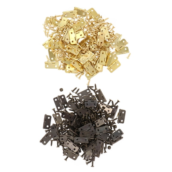 HEALEEP 1Set Antique Bronze Hinges for present Boxes 1.90X1.60X0.20CM