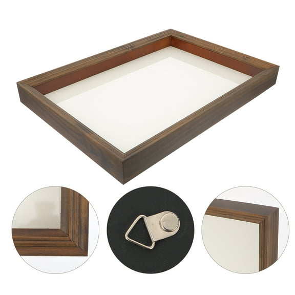HEALEEP 1Set Coffee Colored Rectangular Shadow Box Photo Frame For Home Decor Dried Flowers Showcase Vintage