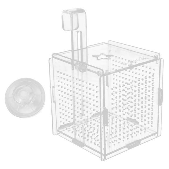 HEALEEP 1Set Fish Isolation Box Transparent Acrylic Square with Round Holes for Fish Enthusiasts 10x10x10in