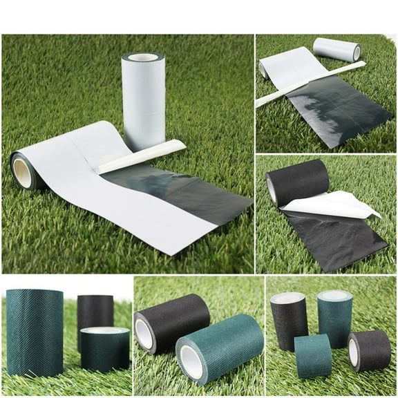 HEALEEP 1Set Green Grass Tape Single Sided Turf Tape Hot Melt Pressure Adhesive Weatherproof 5.9x393.7in