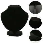 HEALEEP Jewelry Display Bust Set with Soft Velvet Cover for Home and Retail Use, Elegant Necklace Stand